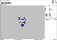 Zaidytext V1 Embroidery File 6 sizes