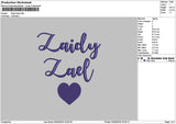 Zaidytext V1 Embroidery File 6 sizes