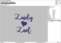 Zaidytext V2 Embroidery File 6 sizes