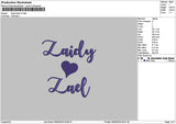 Zaidytext V2 Embroidery File 6 sizes