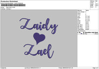 Zaidytext V2 Embroidery File 6 sizes