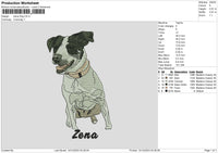 Dog 1412 Embroidery File 6 sizes