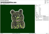 Zombie Bear Embroidery File 6 sizes