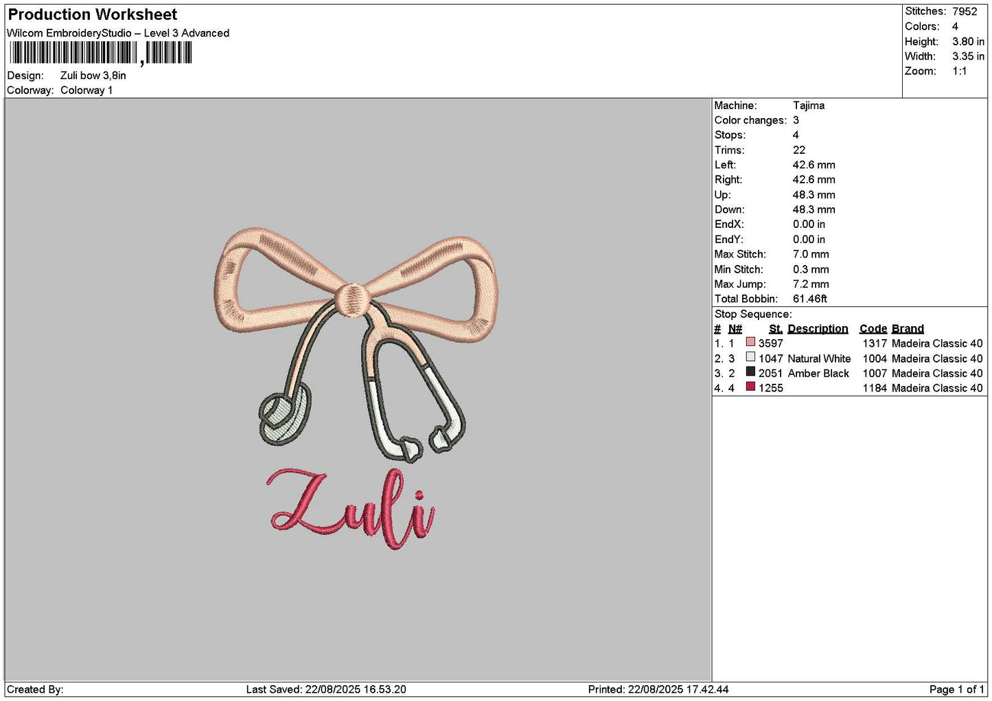 Zuli Bow Embroidery File 6 sizes