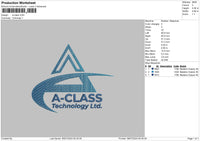 Aclass Embroidery File 6 sizes