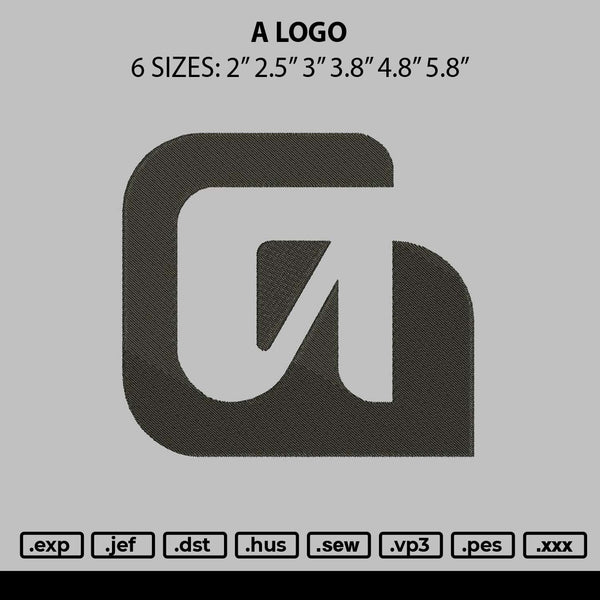 A Logo 0110 Embroidery File 6 sizes