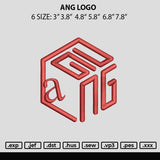 Ang Logo Embroidery File 6 sizes