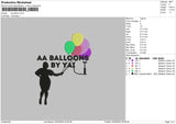 Aa Baloons Embroidery File 6 sizes