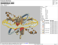 Aang Power Embroidery File 4 size