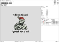 Man Xmas 1411 Embroidery File 6 sizes