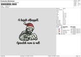 Man Xmas 1411 Embroidery File 6 sizes