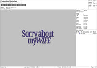 Mywifetext 01 Embroidery File 6 sizes