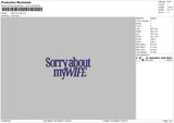 Mywifetext 01 Embroidery File 6 sizes