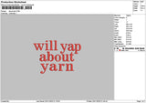 Yaptext Embroidery File 6 sizes