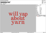 Yaptext Embroidery File 6 sizes