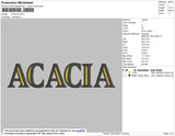 Acacia Embroidery File 4 size