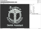 Academy Of Health Sciences Embroidery File 5 size