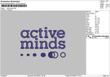 Activetext 0212 Embroidery File 6 sizes