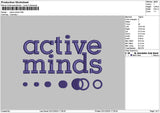 Activetext 0212 Embroidery File 6 sizes