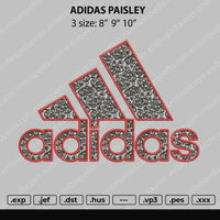 Adidas Paisley Embroidery File 3 size