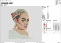 Adele V2 Embroidery File 6 sizes