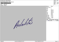 Adelitatext Embroidery File 6 sizes
