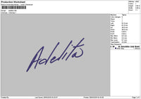 Adelitatext Embroidery File 6 sizes