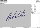Adelitatext Embroidery File 6 sizes