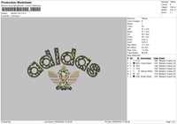 Adidas Cow Embroidery File 4 size