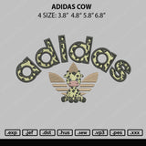 Adidas Cow Embroidery File 4 size