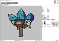 Adidas Ice Cream Embroidery File 4 sizes