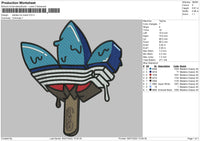 Adidas Ice Cream Embroidery File 4 sizes