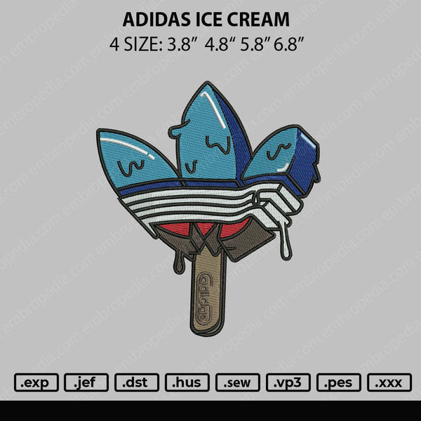 Adidas Ice Cream Embroidery File 4 sizes