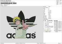 Naruto Sport Embroidery File 6 sizes