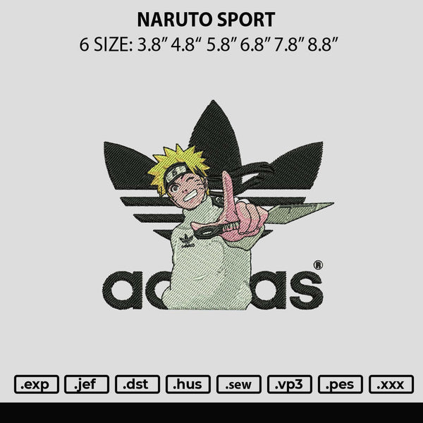 Naruto Sport Embroidery File 6 sizes