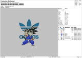 Adidas Sun Goku Embroidery File 6 sizes