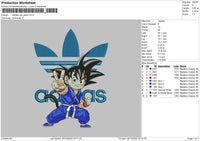 Adidas Sun Goku Embroidery File 6 sizes