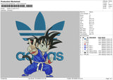 Adidas Sun Goku Embroidery File 6 sizes