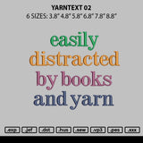 Yarntext 02 Embroidery File 6 sizes