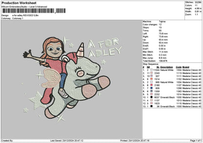 Adleytext Embroidery File 6 sizes