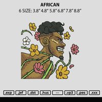 African Embroidery File 6 sizes