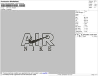 Air Nike V2 Embroidery File 9 size