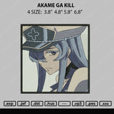 Akame Ga Kill Embroidery File 4 size