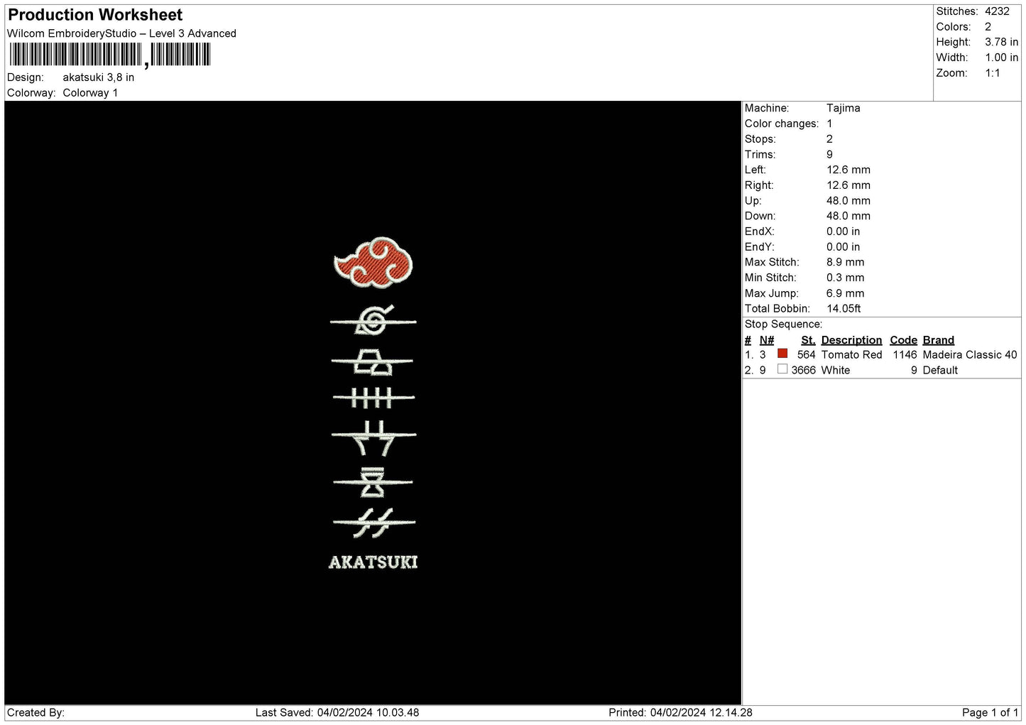 Ninjaclan Embroidery File  6 sizes