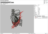 Akatsuki Sketch Embroidery File 4 size