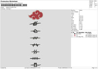 Clan Ninja Embroidery File 6 sizes