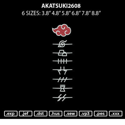 Katsuki2608 Embroidery File 6 sizes