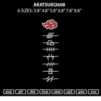 Katsuki2608 Embroidery File 6 sizes