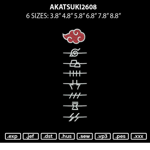 Katsuki2608 Embroidery File 6 sizes