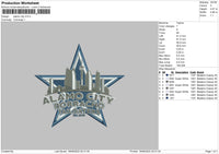 Alamo City Embroidery File 4 size